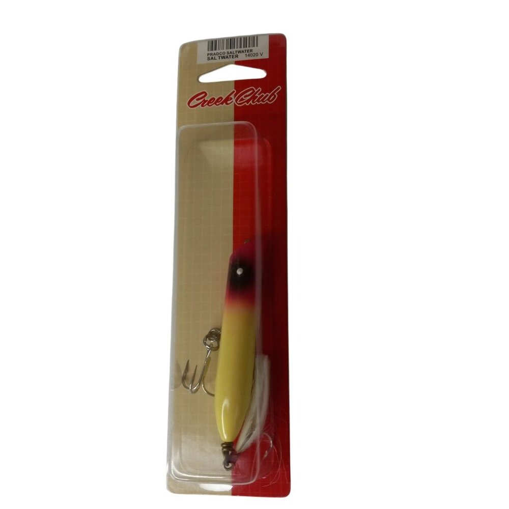 Creek Chub Striper Strike Yellow Red Fishing Lure 2 Treble Hooks NEW